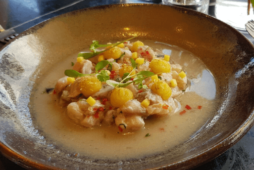 Ceviche de Corvina - Onde comer em Lisboa Restaurante Café Príncipe Real Onde comer em Lisboa - Restaurante Café Príncipe Real - Memmo Príncipe Real | 1001 Dicas de Viagem